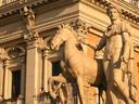 Statue at the Plaza del Campidoglio, one of Romes best.
